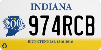 IN license plate 974RCB