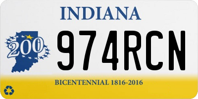 IN license plate 974RCN