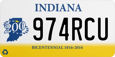 IN license plate 974RCU