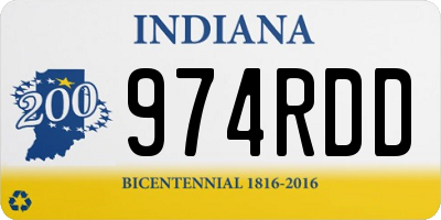 IN license plate 974RDD