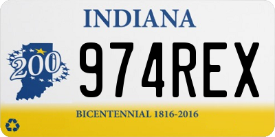 IN license plate 974REX
