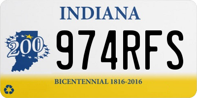 IN license plate 974RFS
