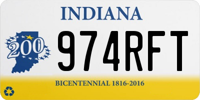 IN license plate 974RFT