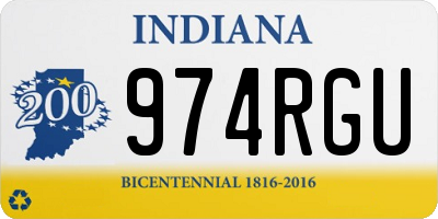 IN license plate 974RGU