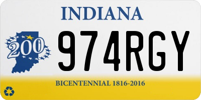 IN license plate 974RGY
