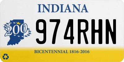 IN license plate 974RHN