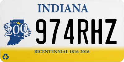 IN license plate 974RHZ