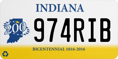 IN license plate 974RIB