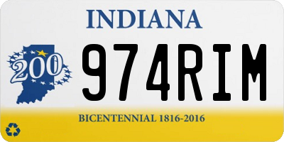 IN license plate 974RIM