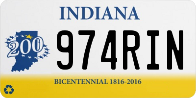 IN license plate 974RIN