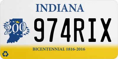 IN license plate 974RIX