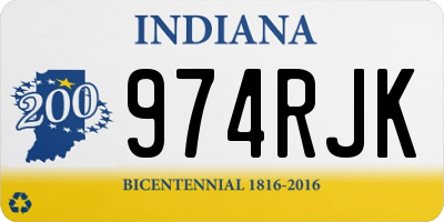 IN license plate 974RJK