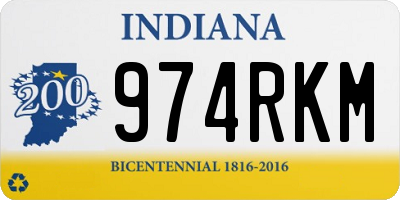 IN license plate 974RKM