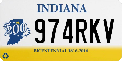 IN license plate 974RKV