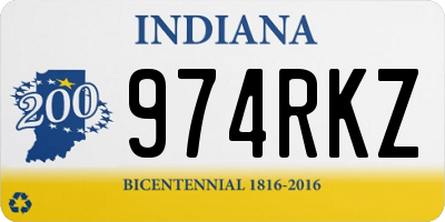 IN license plate 974RKZ