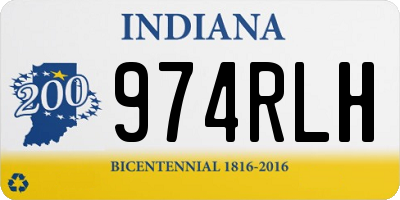 IN license plate 974RLH