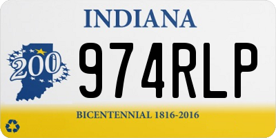 IN license plate 974RLP
