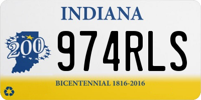 IN license plate 974RLS