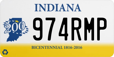 IN license plate 974RMP