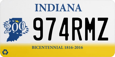 IN license plate 974RMZ