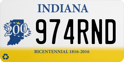IN license plate 974RND