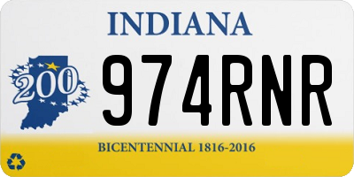 IN license plate 974RNR