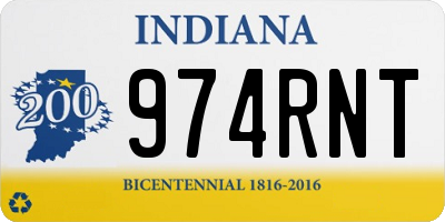IN license plate 974RNT
