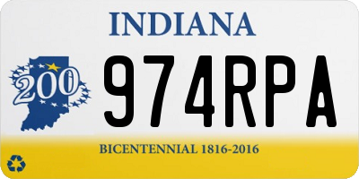 IN license plate 974RPA