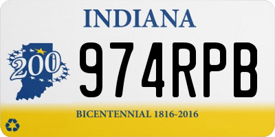 IN license plate 974RPB