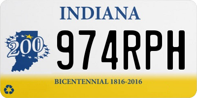 IN license plate 974RPH
