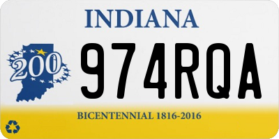 IN license plate 974RQA