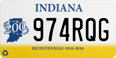 IN license plate 974RQG