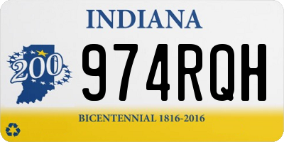 IN license plate 974RQH
