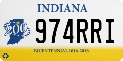 IN license plate 974RRI