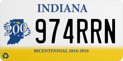 IN license plate 974RRN