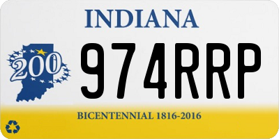 IN license plate 974RRP
