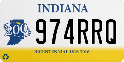 IN license plate 974RRQ