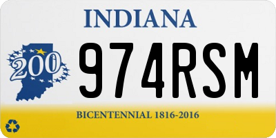 IN license plate 974RSM