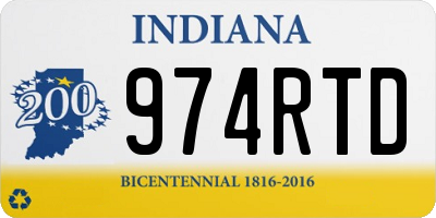 IN license plate 974RTD