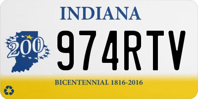 IN license plate 974RTV
