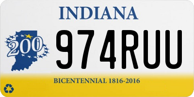 IN license plate 974RUU