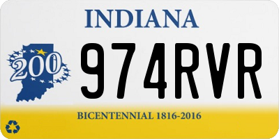 IN license plate 974RVR