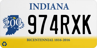 IN license plate 974RXK