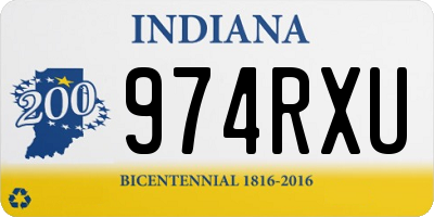 IN license plate 974RXU