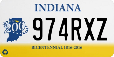 IN license plate 974RXZ