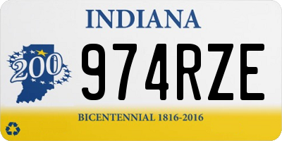 IN license plate 974RZE