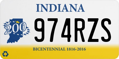 IN license plate 974RZS