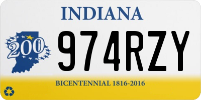 IN license plate 974RZY