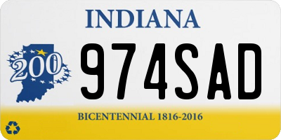 IN license plate 974SAD