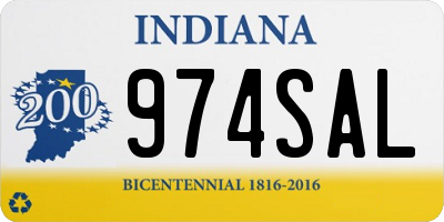 IN license plate 974SAL